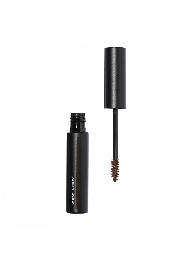 Wow Brow Gel, Volumizing, Buildable, Wax-Gel Hybrid, Creates Full, Voluminous-Looking Brows, Locks Brow Hairs In Place, Brunette, Fiber-Infused, 0.12 Oz