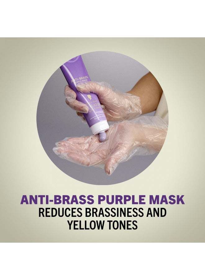 Keratin Blonde Anti Brass Purple Mask, 1 Application - Hair Dye Treatment Neutralizes Brassiness And Yellow Undertones, Hair Mask Strengthens Hair, Making It 3X Stronger