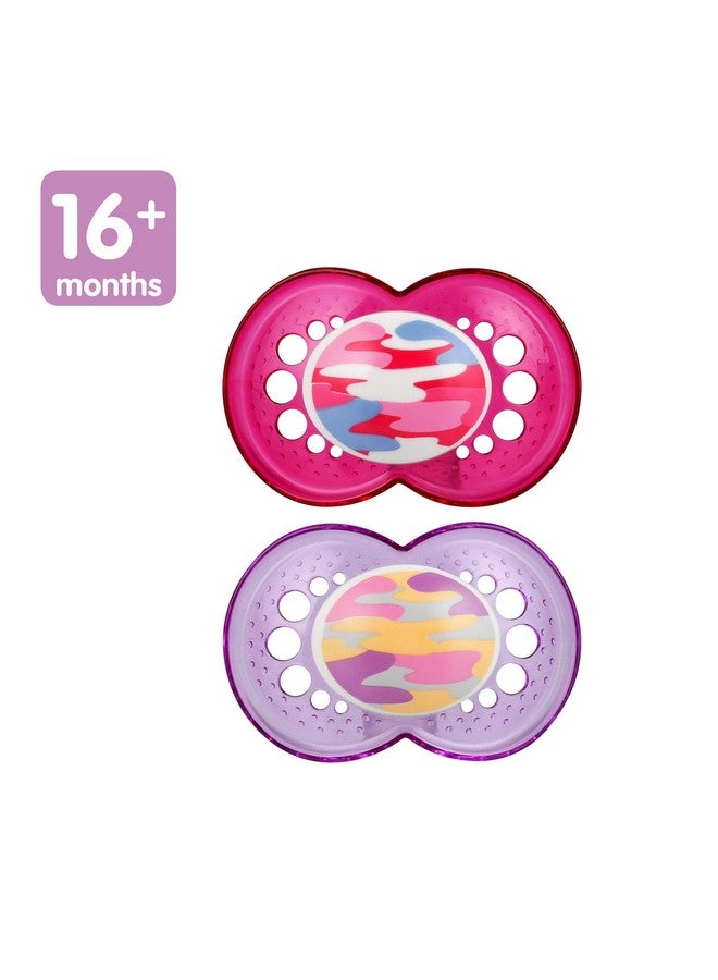 Camo Sterilizing Pacifier Case 16 Plus Months Baby Girl Best For Breastfed Babies Storage Case 3 Piece 2 Count