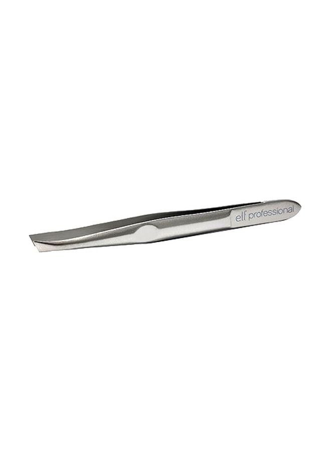 Essential Slant Tweezer Silver