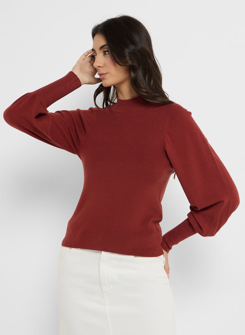 High Neck Knitted Sweater