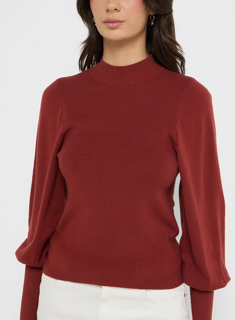 High Neck Knitted Sweater