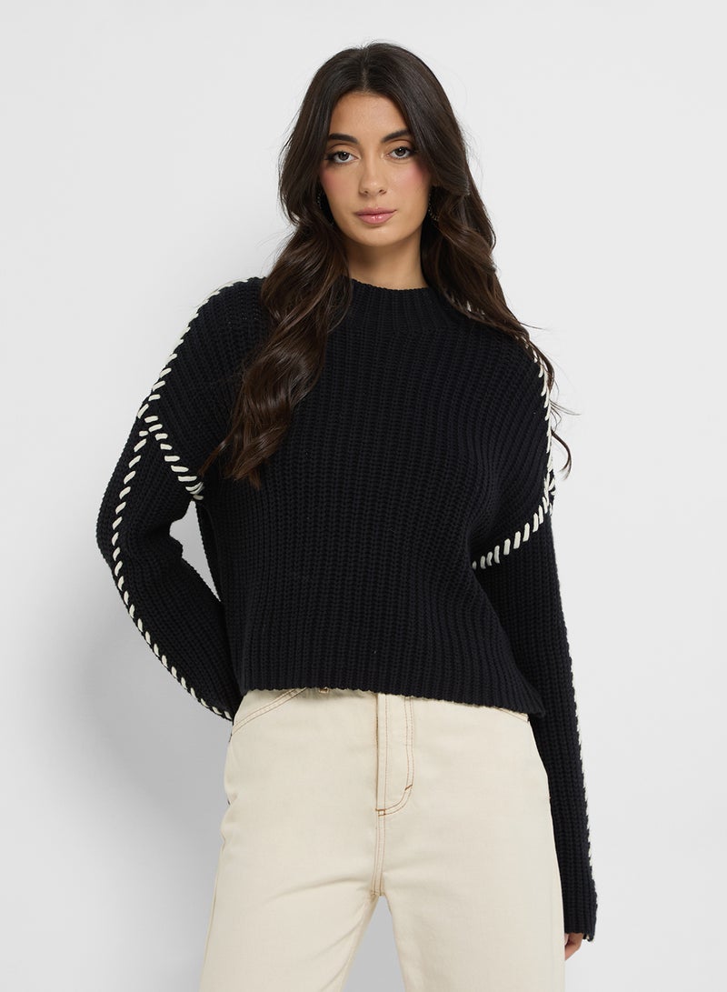 High Neck Knitted Sweater