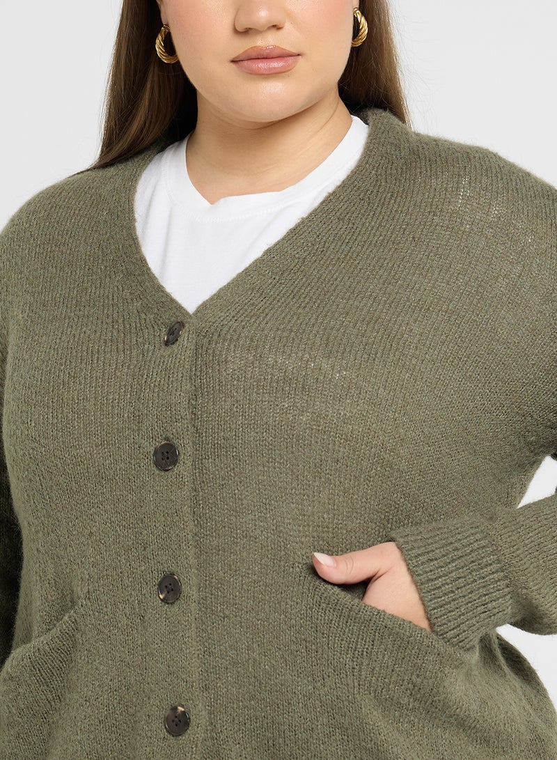 Pocket Detail Knitted Cardigan