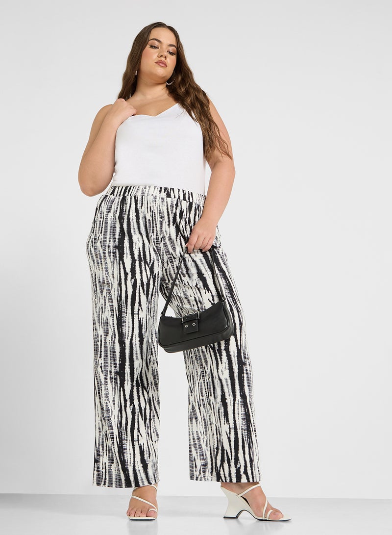 Animal Print Wide Leg Pants