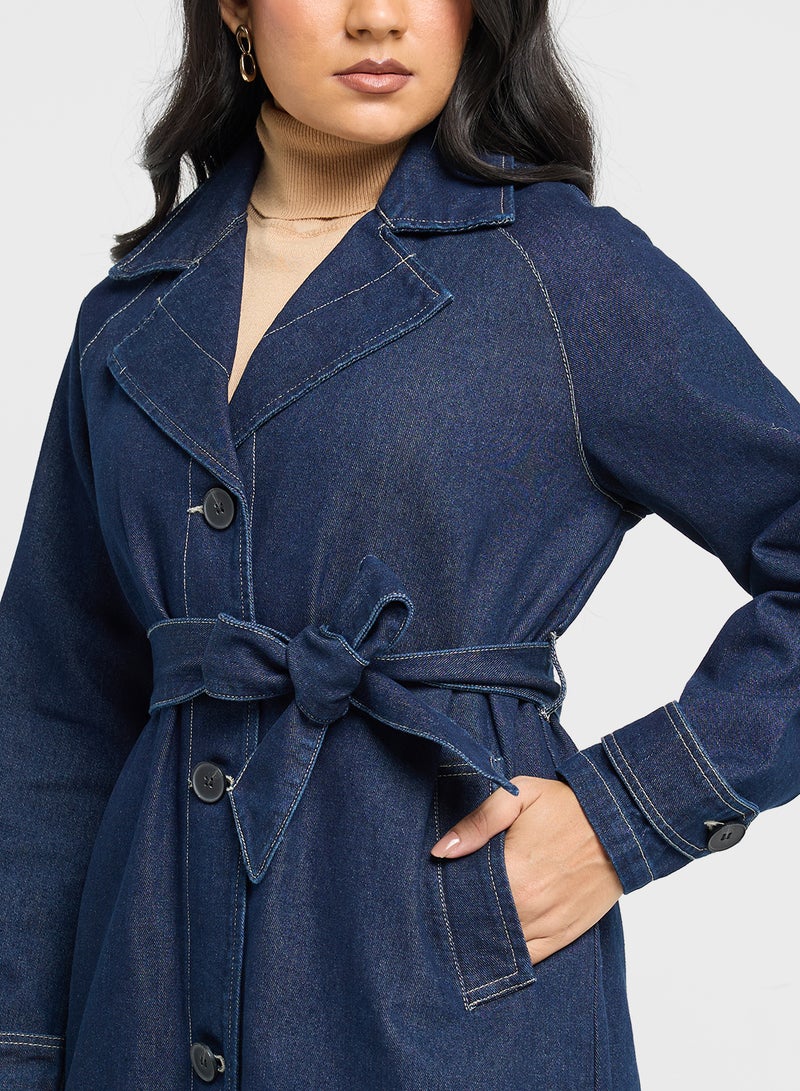 Longline Denim Coat