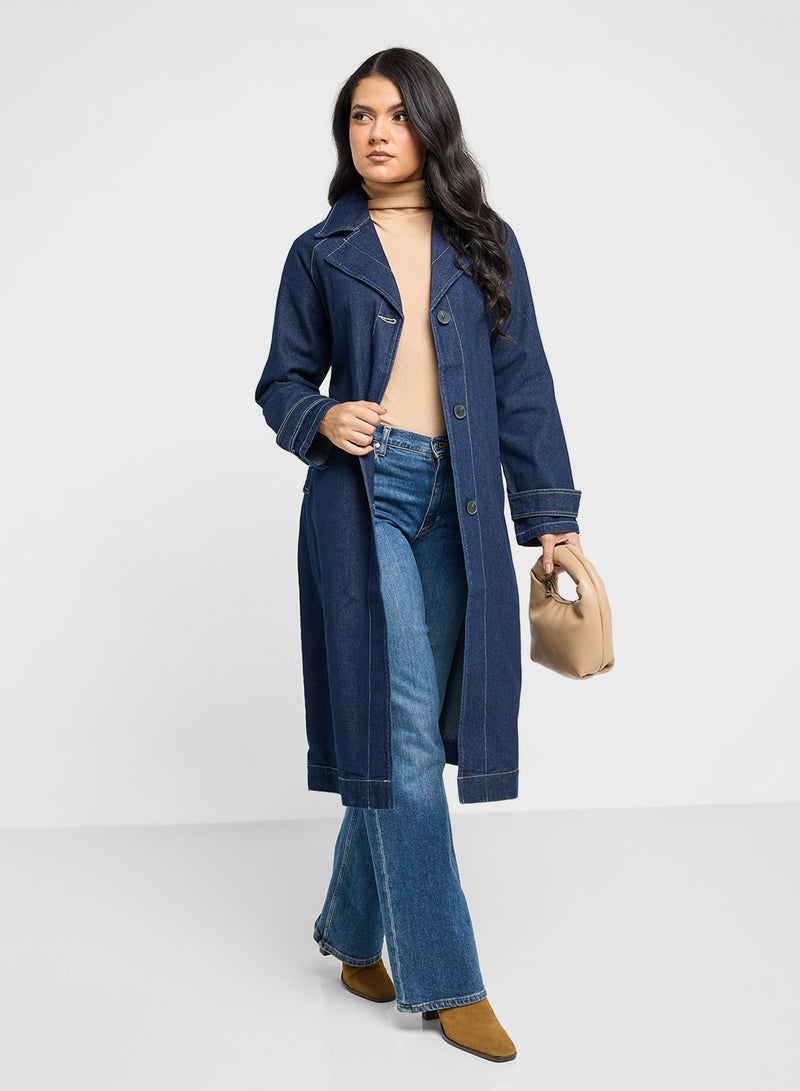 Longline Denim Coat