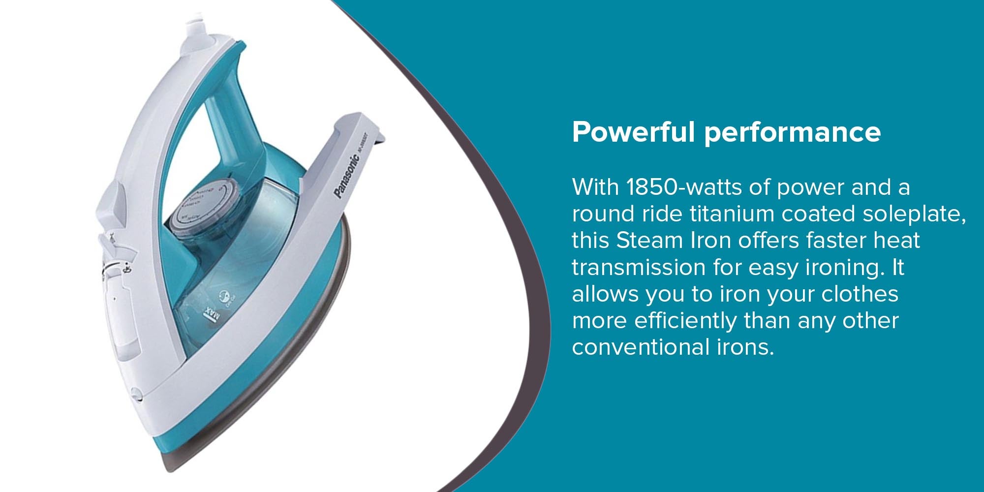 Steam Iron 1850W 1850.0 W NI-JW650T Multicolour