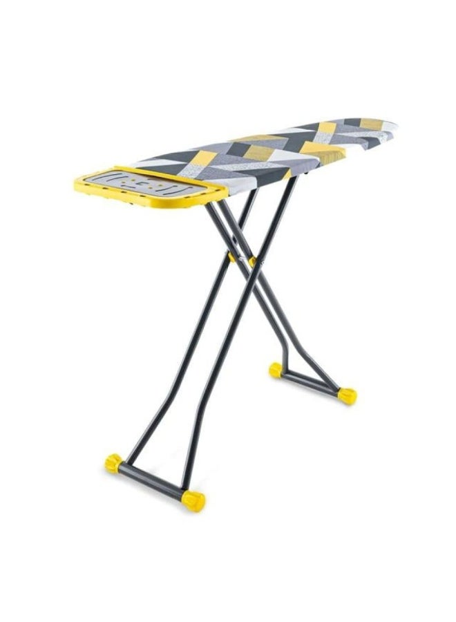 Harmony Aleece Ironing Board Ironing Table Heat Resistant Contemporary lightweight and Compact Ironing Board With Iron Rest All-Iron Frame Home Supply Space Saving Ironing Stand 38X130 Cm