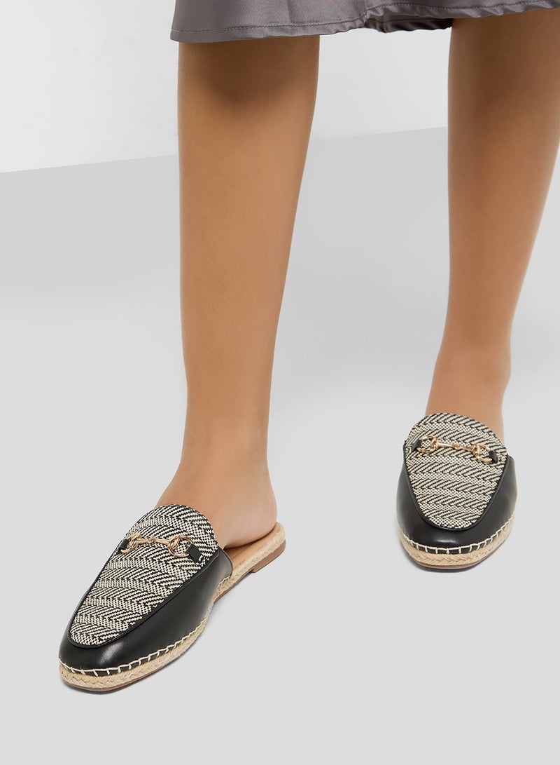 Weave Detail Mule Espadrille