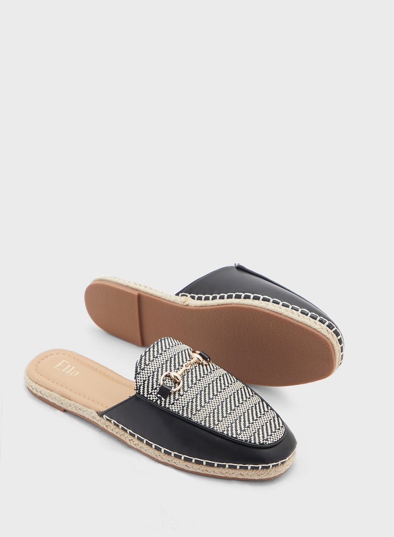 Weave Detail Mule Espadrille