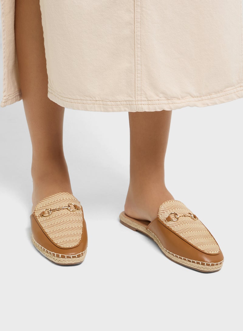 Weave Detail Mule Espadrille