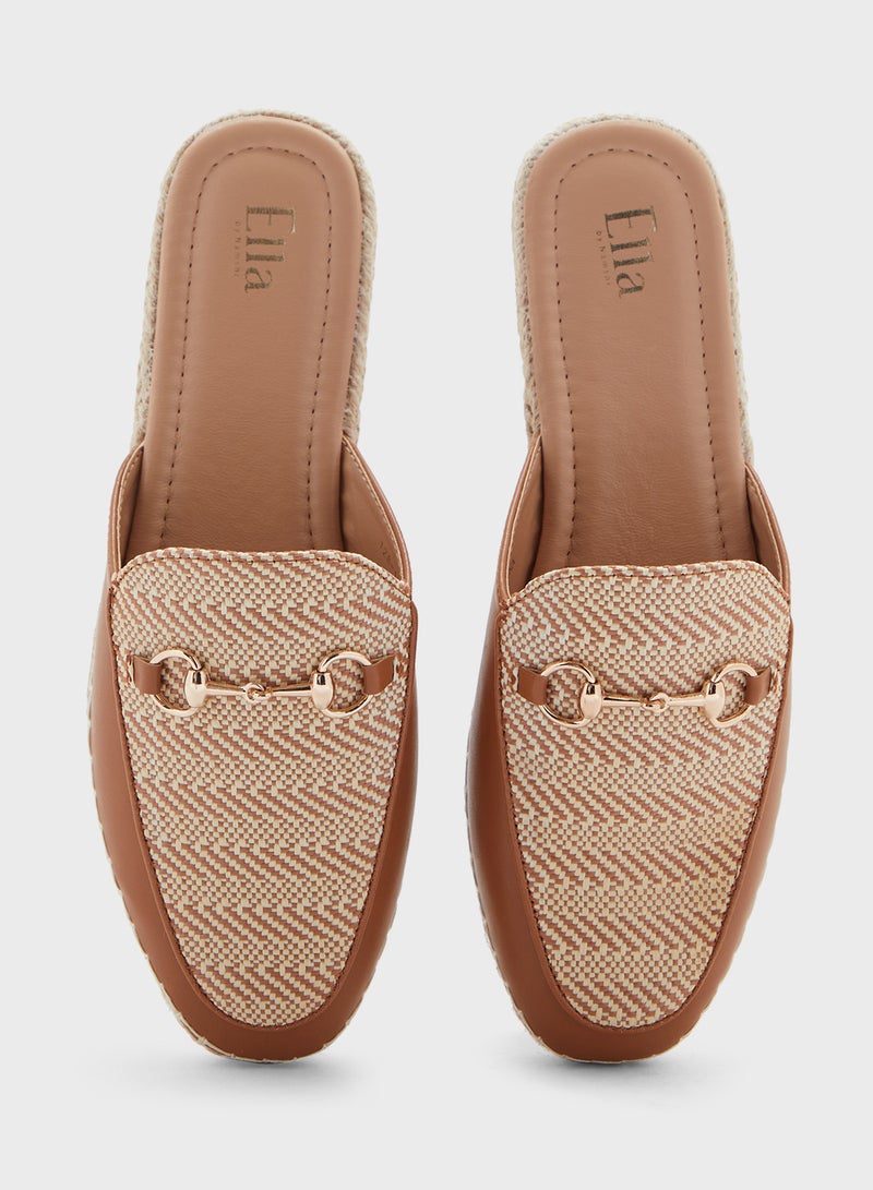 Weave Detail Mule Espadrille