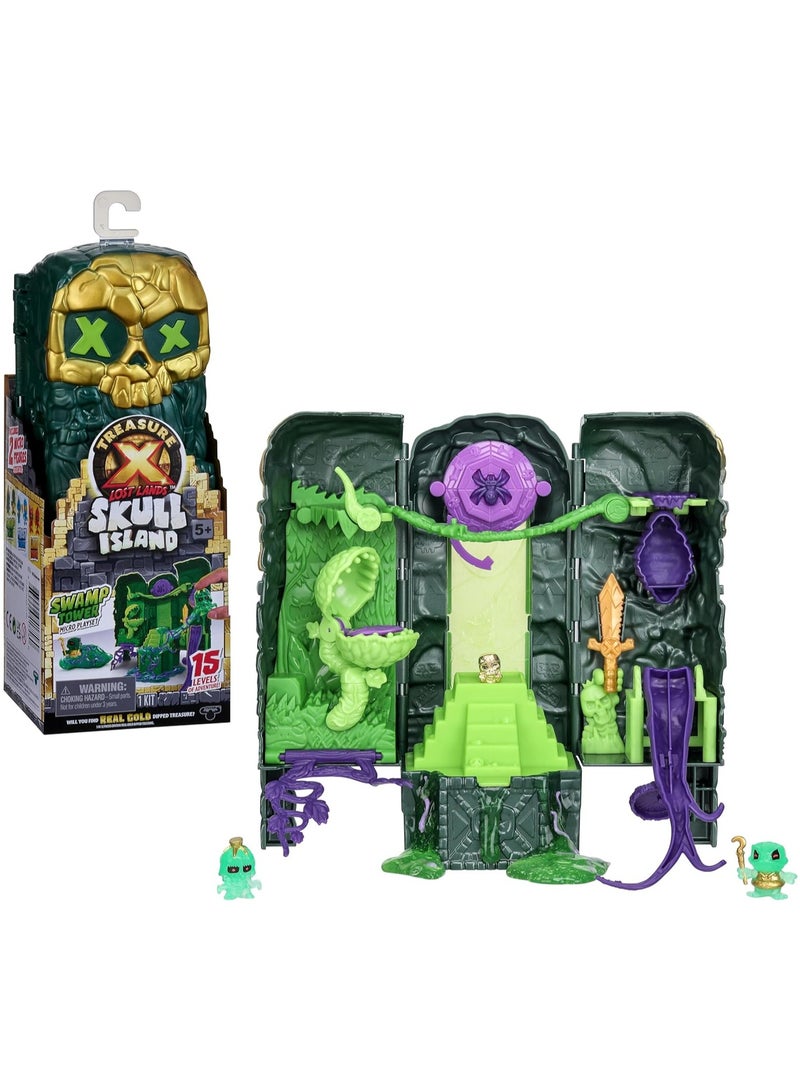 Lost Lands Skull Island Swamp Tower Micro Playset, 15 Levels of Adventure