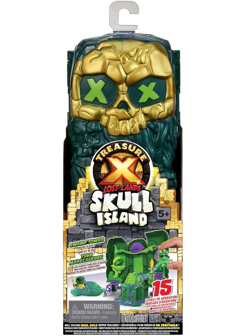 Lost Lands Skull Island Swamp Tower Micro Playset, 15 Levels of Adventure