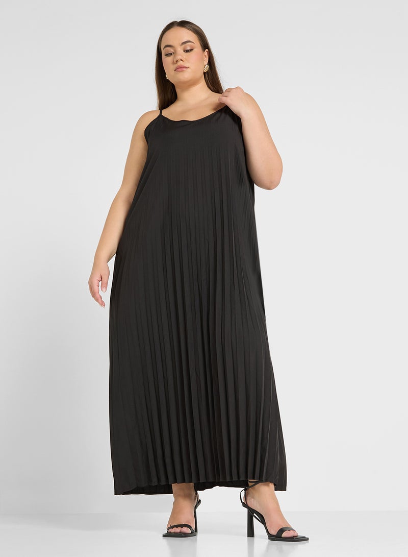 Strappy Pleated Dress