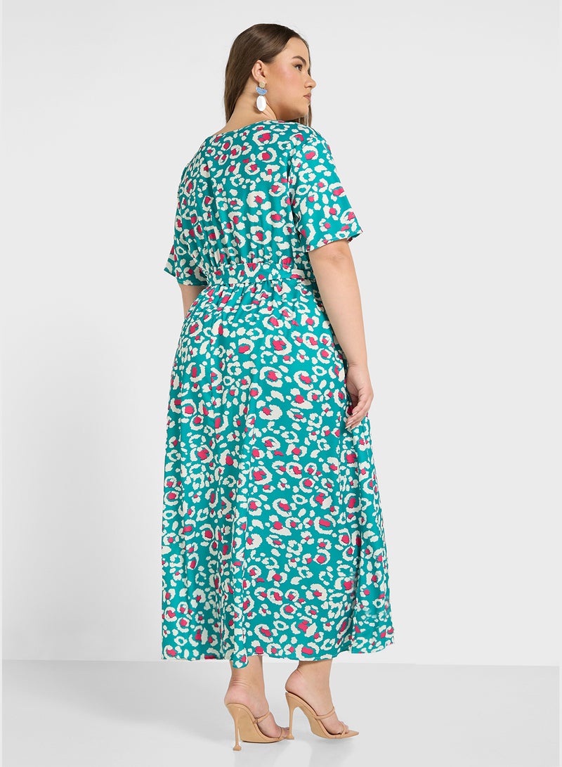 Floral Wrap Maxi Dress