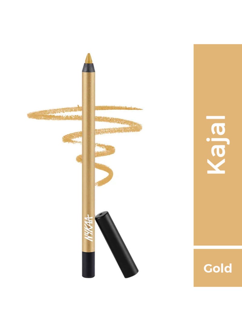 Glamoreyes Colour Eye Pencil Kajal Golden Fleur 11 Smudgeproof Waterproof And Fadeproof Formula