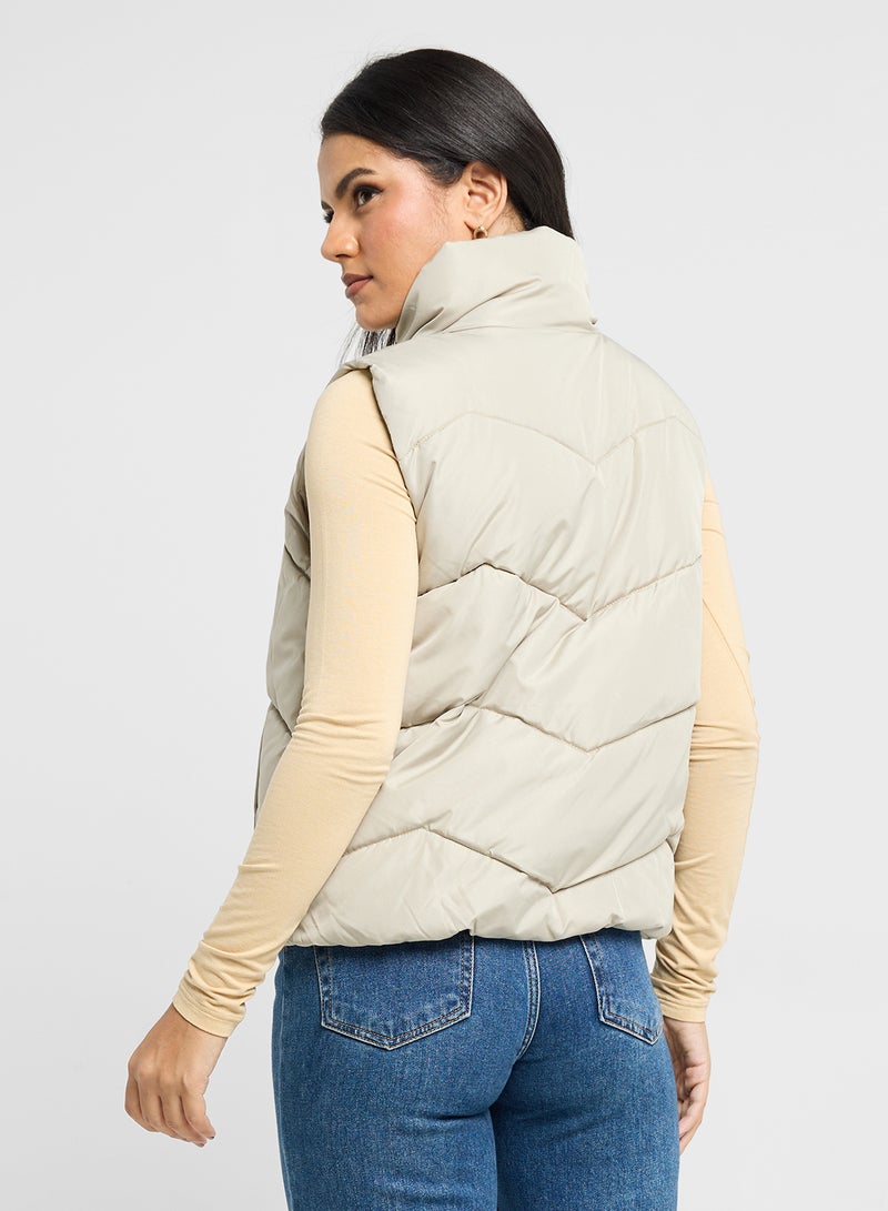 High Neck Zippered Jackets