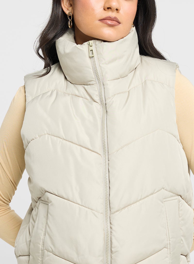 High Neck Zippered Jackets