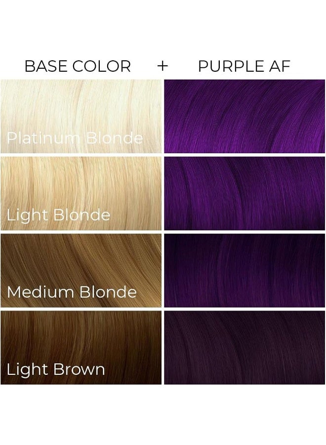 Vegan And Cruelty-Free Semi-Permanent Hair Color Dye (4 Fl Oz, Purple Af)