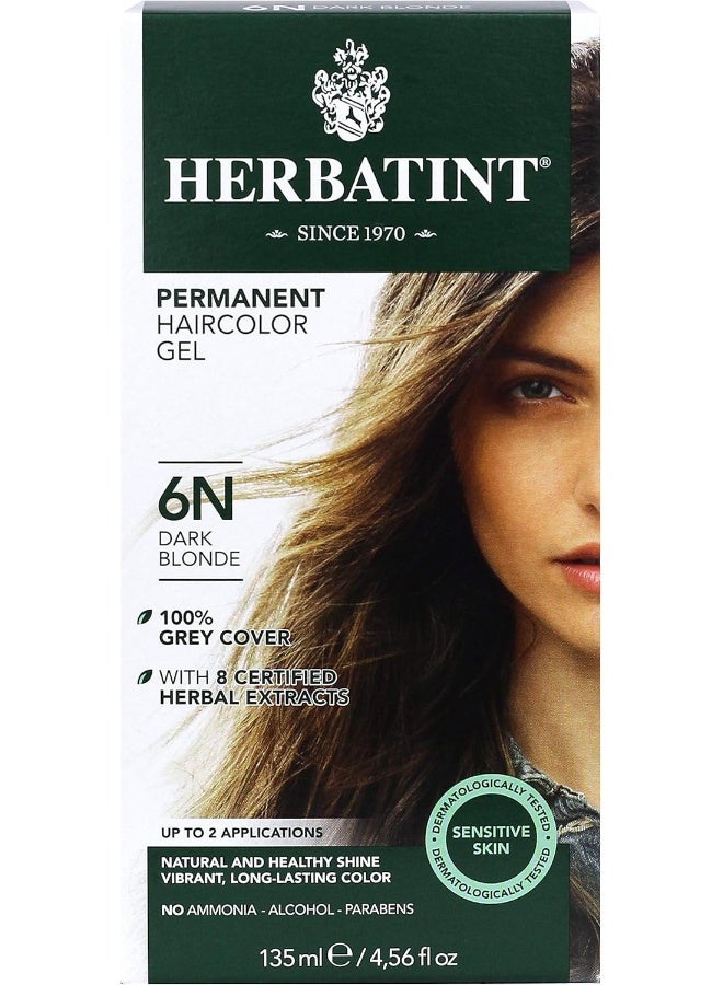 Hr Color 6N Dark Blonde Permanent Haircolor Gel