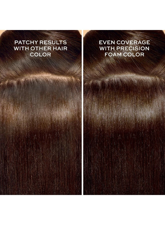 Brown Permanent Precision Hair Color, Foam Hair Kit, Brown Hair Dye, 5N Medium Natural Brown Hair Color