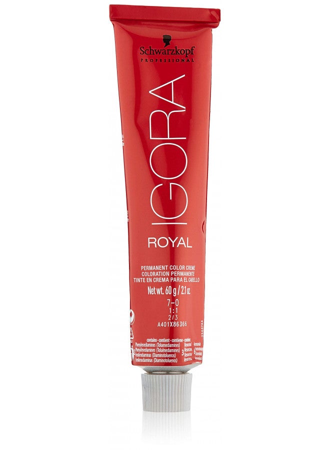 Igora Royal 7-0 Medium Blonde Permanent Hair Color 2.1 Oz. (60 G) By  Professional