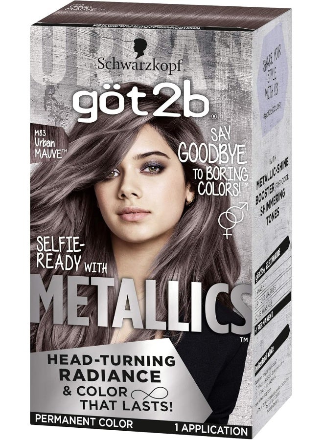 Metallic Permanent Hair Color, M83 Urban Mauve, 1 Count