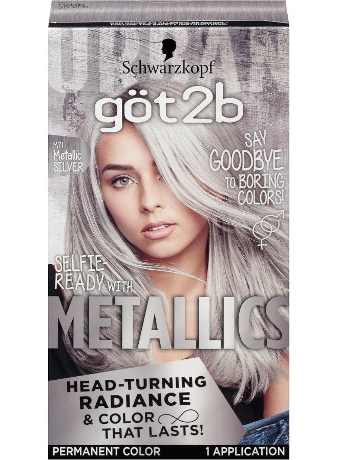 Got2B Metallic Permanent Hair Color, M71 Metallic Silver