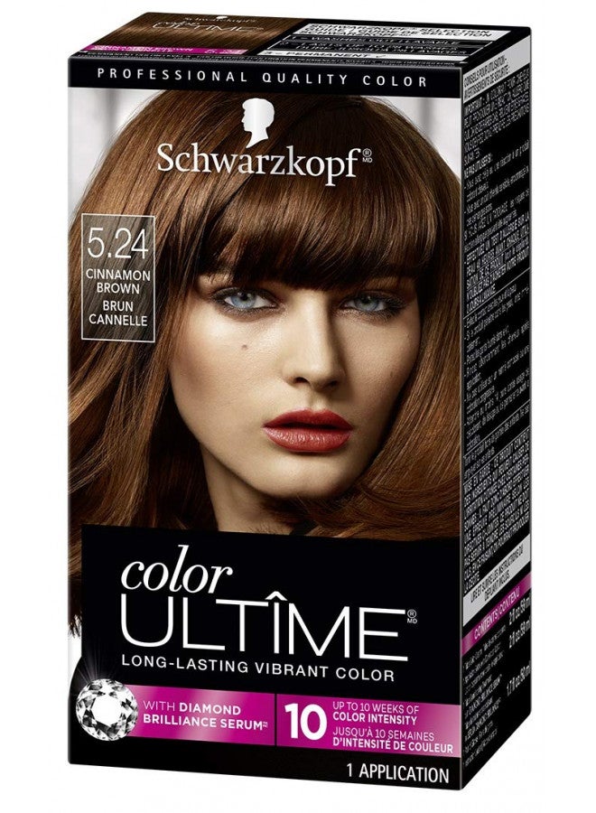 Color Ultime Permanent Hair Color Cream, 5.24 Cinnamon Brown