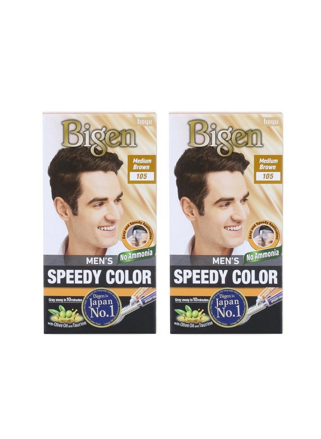 Men'S Speedy Hair Color Medium Brown - 105 (Pack Of 2)