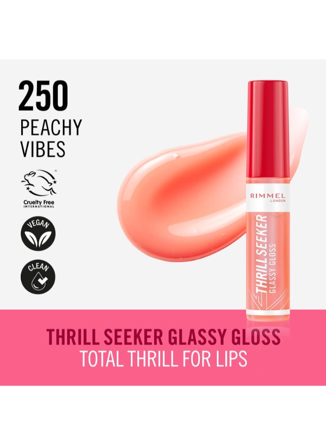 Thrill Seeker Glassy Gloss Lip Gloss - 250 - Peachy Vibes, 10Ml