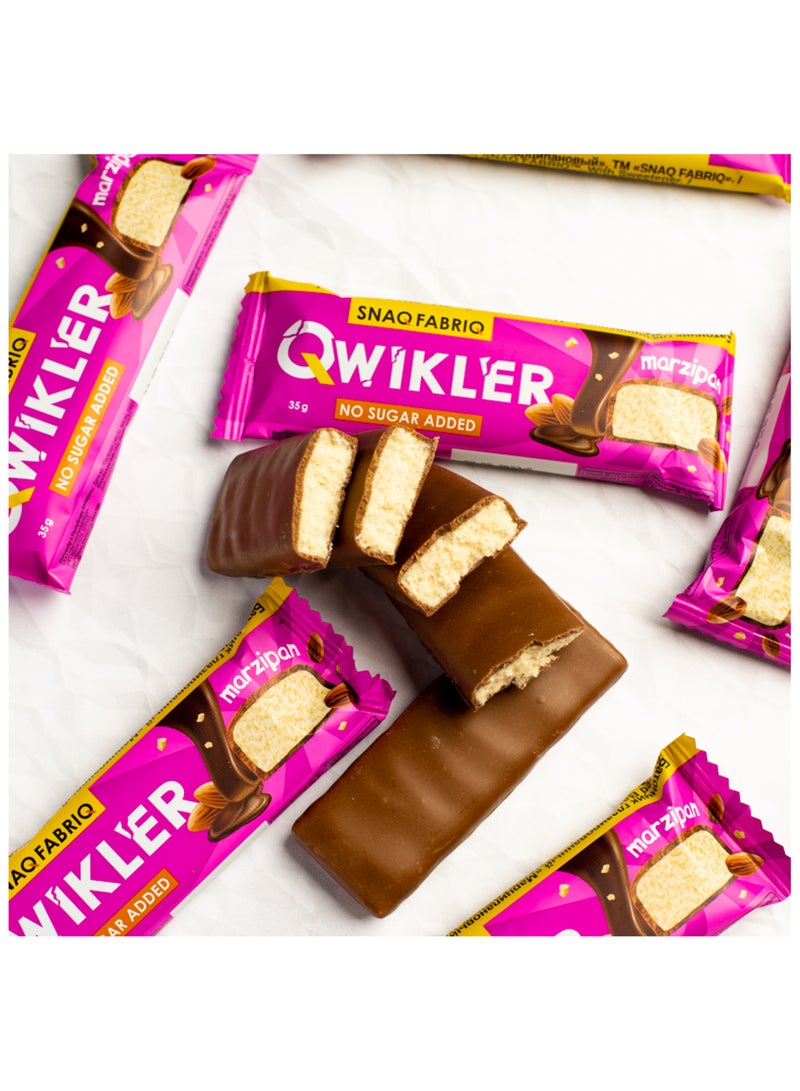 Qwikler Bar with Marzipan No Sugar Added 12x35g