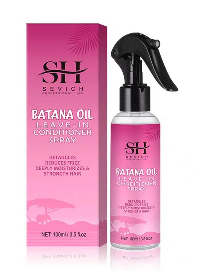 100ml Batana Oil Leave in Conditioner Spray Natural 100% Raw Batana Oil Hair Leave in Conditioner Detangles Reduce Frizz Hair Deeply Moisturize and Strengthen Hair