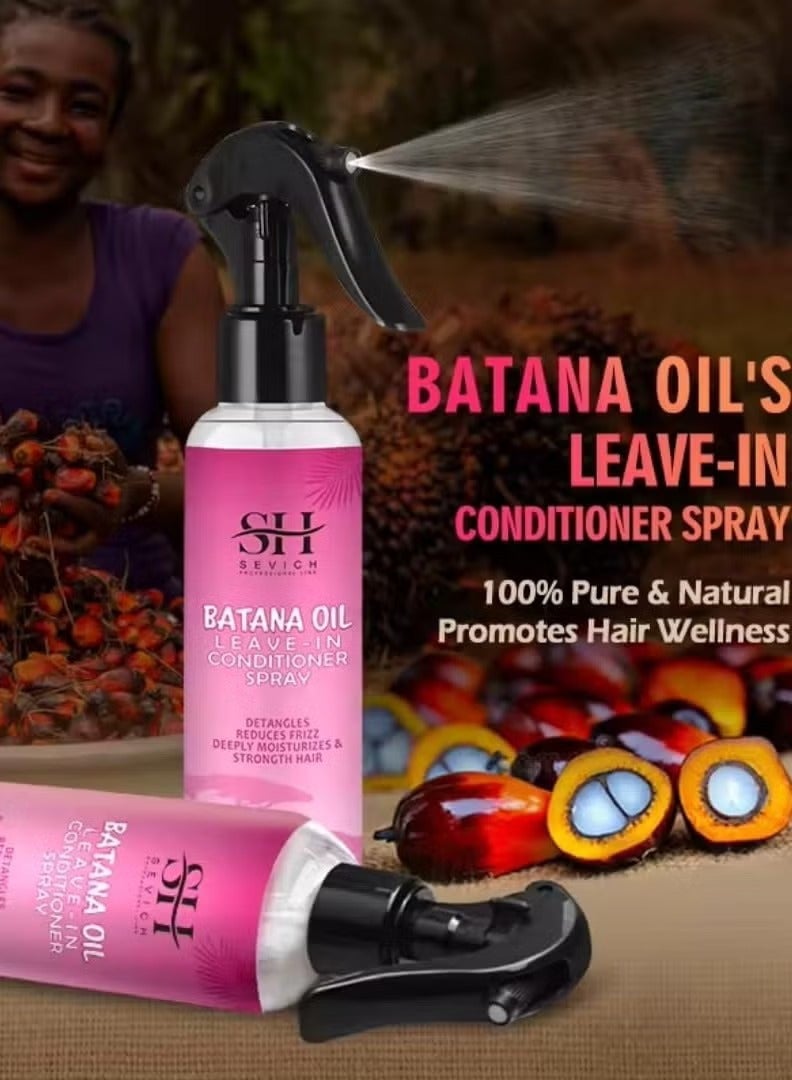 100ml Batana Oil Leave in Conditioner Spray Natural 100% Raw Batana Oil Hair Leave in Conditioner Detangles Reduce Frizz Hair Deeply Moisturize and Strengthen Hair