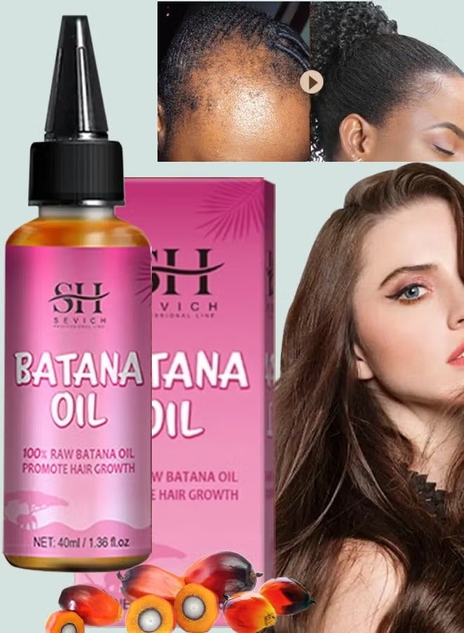 Natural Batana Oil for Hair Care Hair Conditioner Oil for Thin Hair Repair Damaged Hair Nourishes Thin Hair Scalp Skin and Loss Hair Growth Fit for All Hair Types Raw Batana Oil