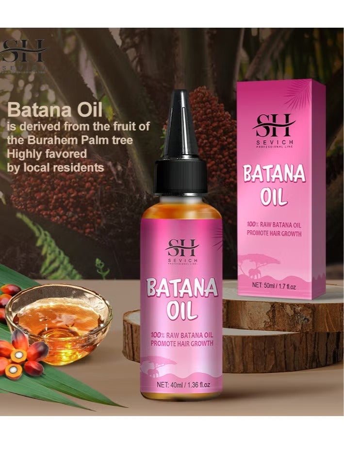 Natural Batana Oil for Hair Care Hair Conditioner Oil for Thin Hair Repair Damaged Hair Nourishes Thin Hair Scalp Skin and Loss Hair Growth Fit for All Hair Types Raw Batana Oil