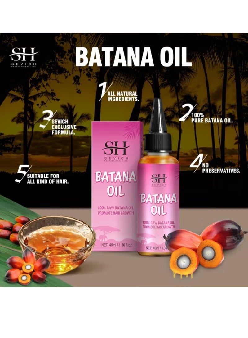 Natural Batana Oil for Hair Care Hair Conditioner Oil for Thin Hair Repair Damaged Hair Nourishes Thin Hair Scalp Skin and Loss Hair Growth Fit for All Hair Types Raw Batana Oil