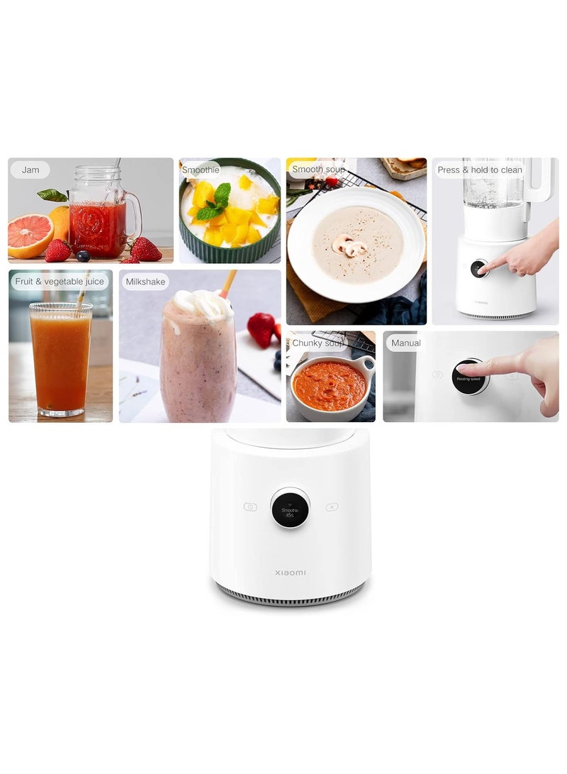 Xiaomi Smart Touch Blender 950 Watts High Power motor, 8 Blending Modes, 9 Variable High Speed Option, hot and cold dual mode White 1600 L 950 W BHR5961GB White