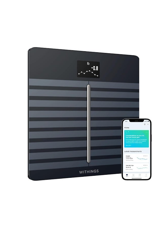 Nokia Wbs04B-Black-All-Inter, Body Cardio Heart Health With Body Composition Wi-Fi Scale, (Pack Of 1)