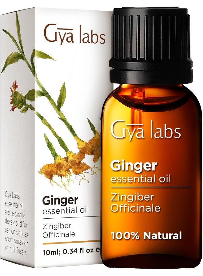 Ginger Oil For Hair Growth 100% Pure Natural Ginger Essential Oil For Massage Oil Ginger Oil For Hair GrowthSkin & Diffuser (10 Ml)