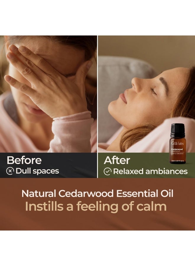 Cedarwood Essential Oil For Hair And Diffuser Essential Oil Cedarwood Oil For HairAromatherapy & Skin (0.34 Fl Oz) 100% Pure