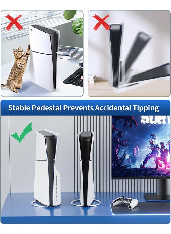 Vertical Stand for PS5/PS5 Slim Console Non-Slip Base Stand for Playstation 5 Console