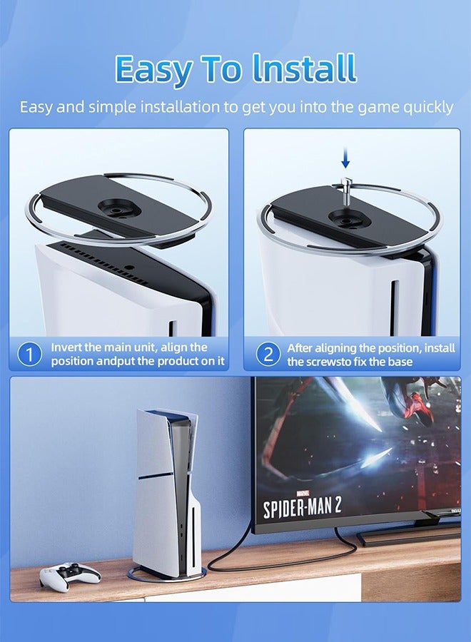 Vertical Stand for PS5/PS5 Slim Console Non-Slip Base Stand for Playstation 5 Console