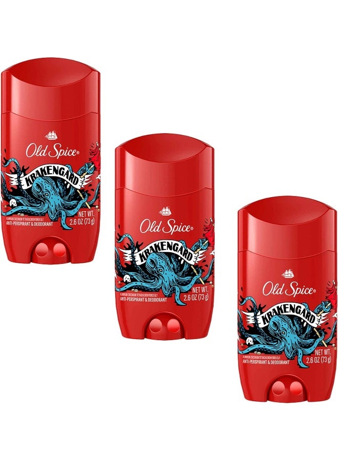 Old Spice Wild Collection Antiperspirant & Deodorant Krakengard, 2.6 Ounce (Pack of 3)