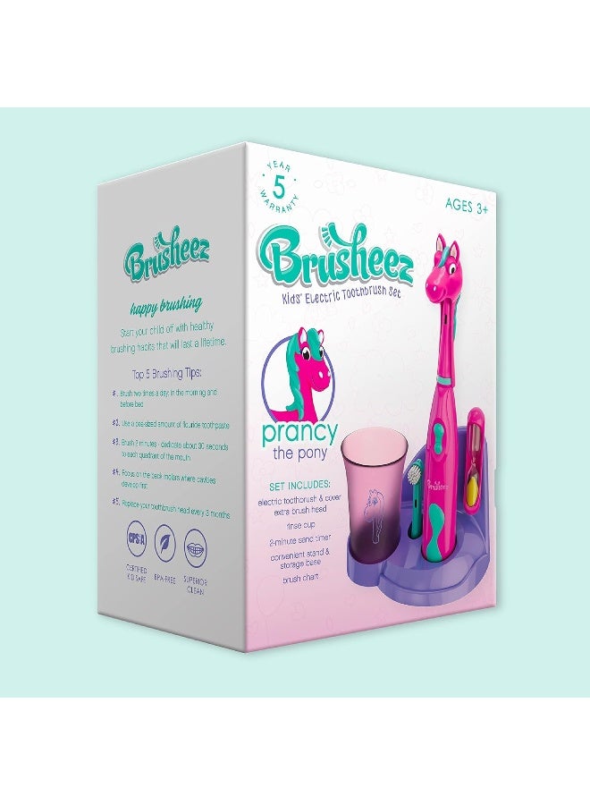 Kid'S Electric Toothbrush Set Prancy The Pony New & Improved With Softer Bristles