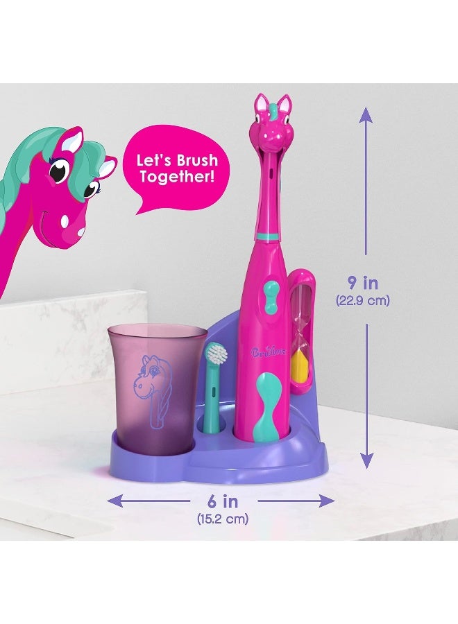 Kid'S Electric Toothbrush Set Prancy The Pony New & Improved With Softer Bristles