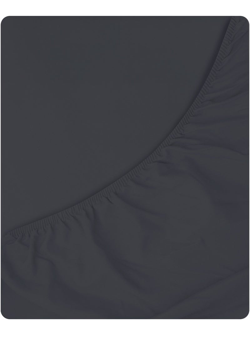 Infinitee Xclusives Fitted Sheet Queen Size – 1 Piece 60”x80” deep Pocket Grey Queen Size Fitted Sheets only, Fitted Bed Sheets – Lightweight Soft Microfiber, Shrink and Fade Resistant Fitted Sheets