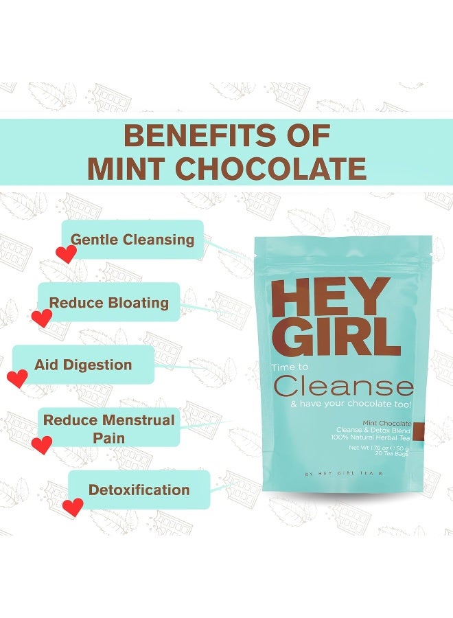 Detox Tea Mint Chocolate Flavored Cleanse For Women With A Sweet Tooth